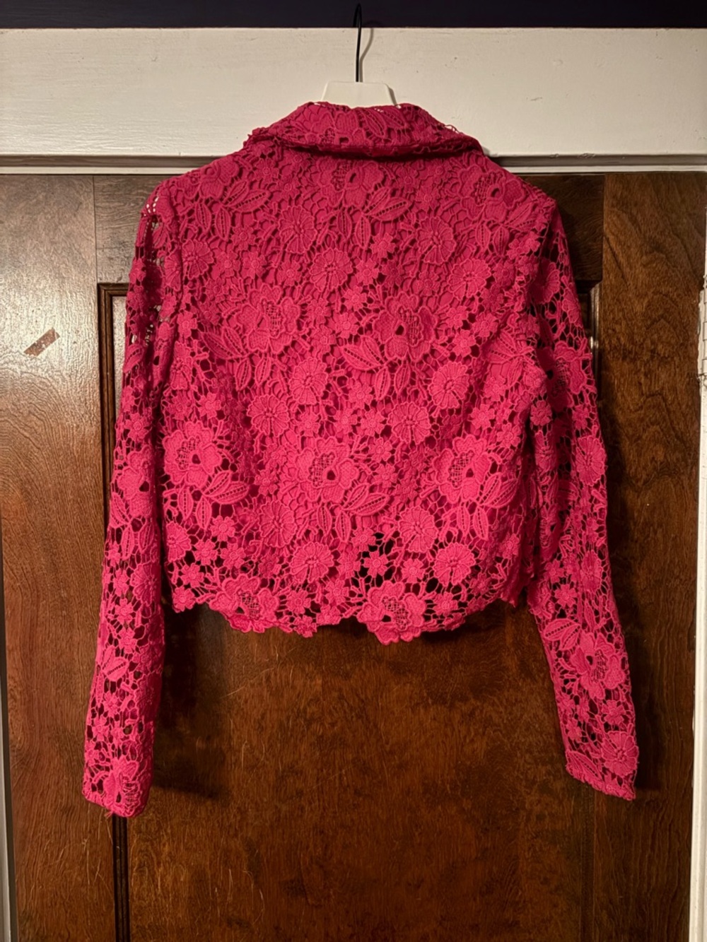 Anthropologie Dolan Left Coast Fuchsia Lace Lady Jacket XS - Picture 6 of 12